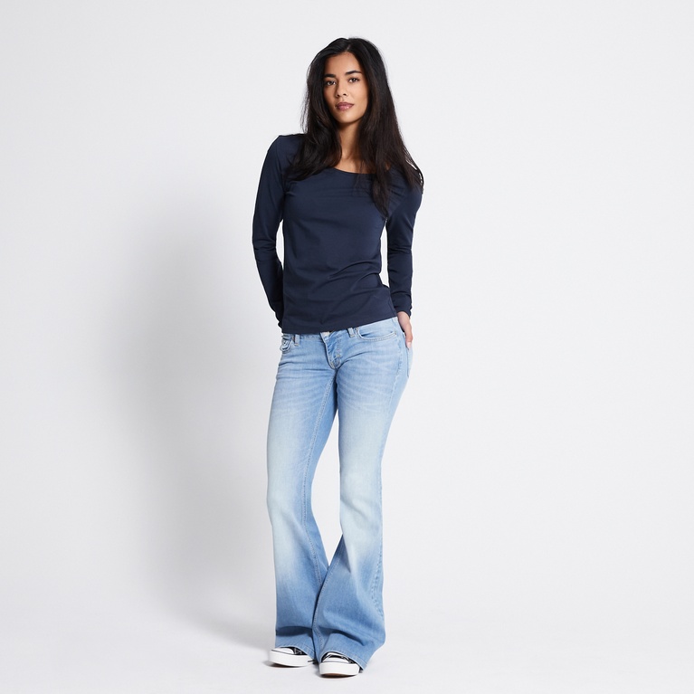 Basic long sleeve top "Fredrika" Dark Blue